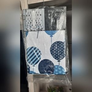 Half Moon flying balloon room darkening curtain panel pair 52"W × 84"L + 2" new